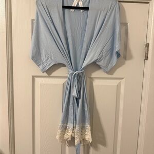 Plum Pretty Sugar Gem Sweetheart Robe with Lace Trim